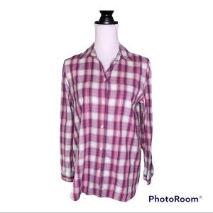 Madewell plaid cotton button down size S